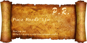 Pucz Rozália névjegykártya